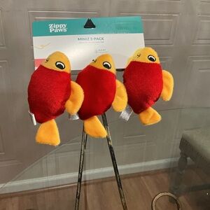 Zippy paws Dog Mini Fish 3 Pack Set new Ea. Xsmall